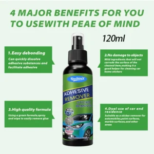 KineShinex Adhesive Remover - 120ml Strong Glue Cleaner for Car & Home