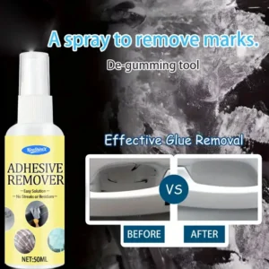 KineShineX Adhesive Remover Spray - Effective Glue Residue Cleaner for Metal, Glass, Tile