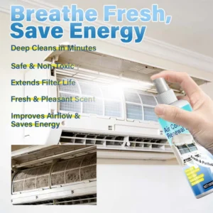 Kineshinex Air Conditioner Filter Cleaner Spray - Deep Clean, Non-Toxic, Improves Airflow