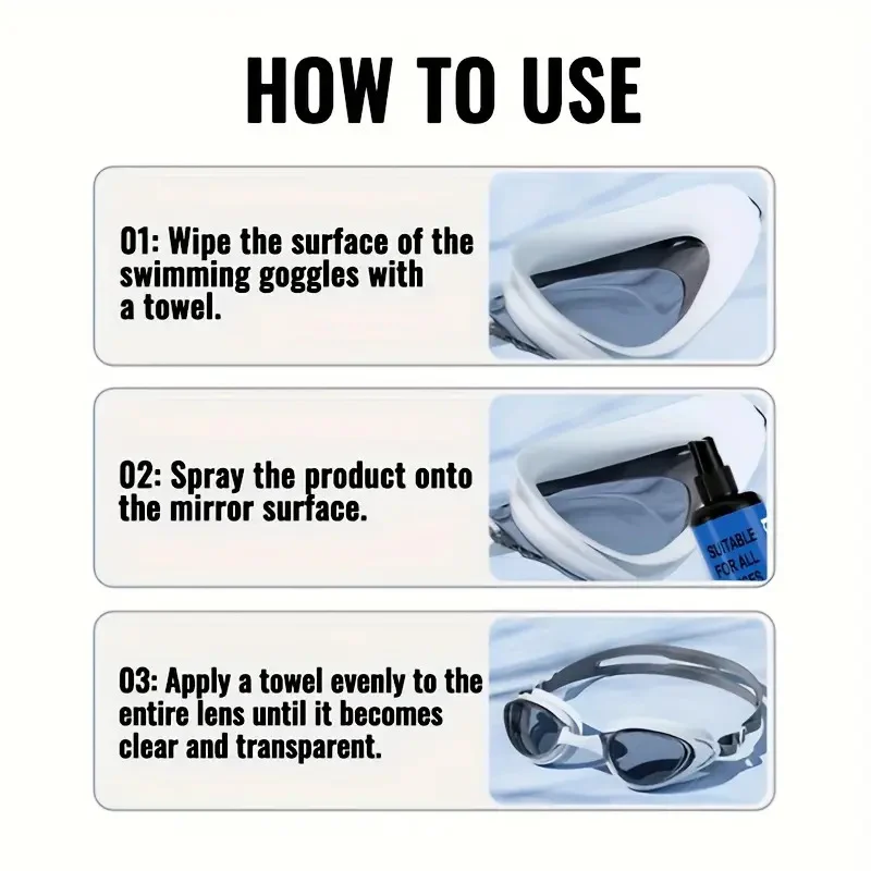 Anti-Fog Spray for Glasses and Goggles - 100ml Clear Vision 3 anti fog spray spu965032803562 desc 3