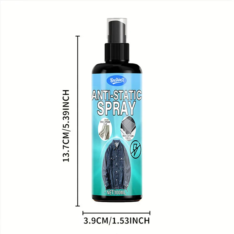 Anti Static Spray for Clothes and Hair - Softening Static Remover 100ml 1 anti static clothes spray spu992721670565 desc 1