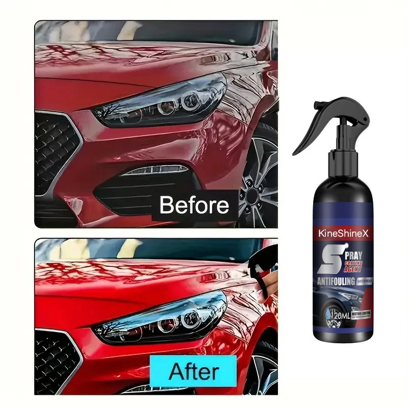 Car Coating Spray - Hydrophobic Gloss Enhancer & Paint Protectant (120ml) 4 car coating spray spu992382187794 desc 4