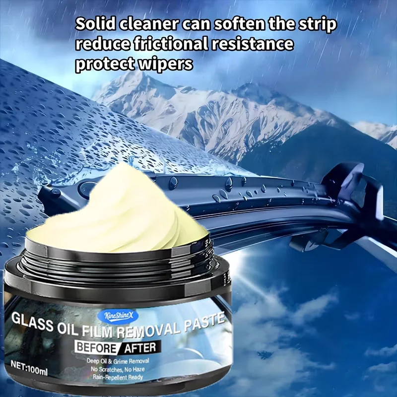 Car Glass Oil Film Remover & Deep Cleaning Paste - 100ml 3 car glass cleaner oil film remover spu1012612451052 desc 3