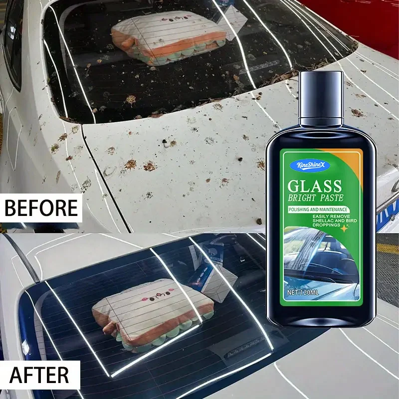 Glass Oil Film Remover and Polish Paste for Windshields - 120ml 5 car glass oil film remover polish spu977837768204 desc 5