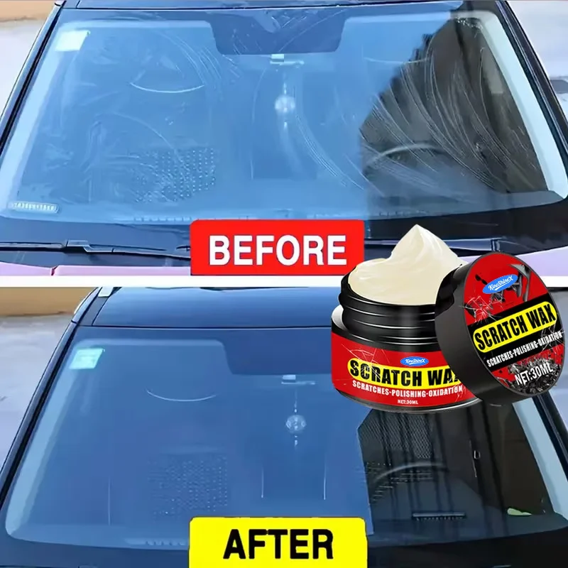 Car Windshield & Headlight Scratch Repair Wax - Acrylic Polish Kit 2 car scratch repair wax spu1009690893442 desc 2