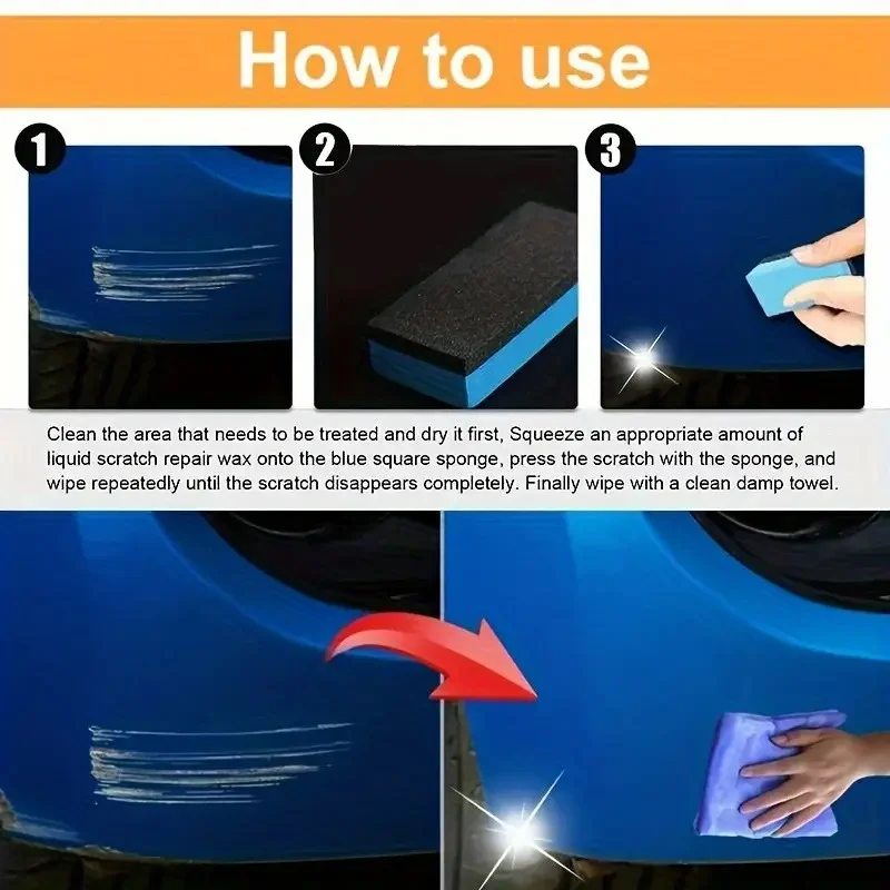 Car Scratch Repair Wax Kit - Scratch & Swirl Remover (120ml) 1 car scratch repair wax spu952990984715 desc 1