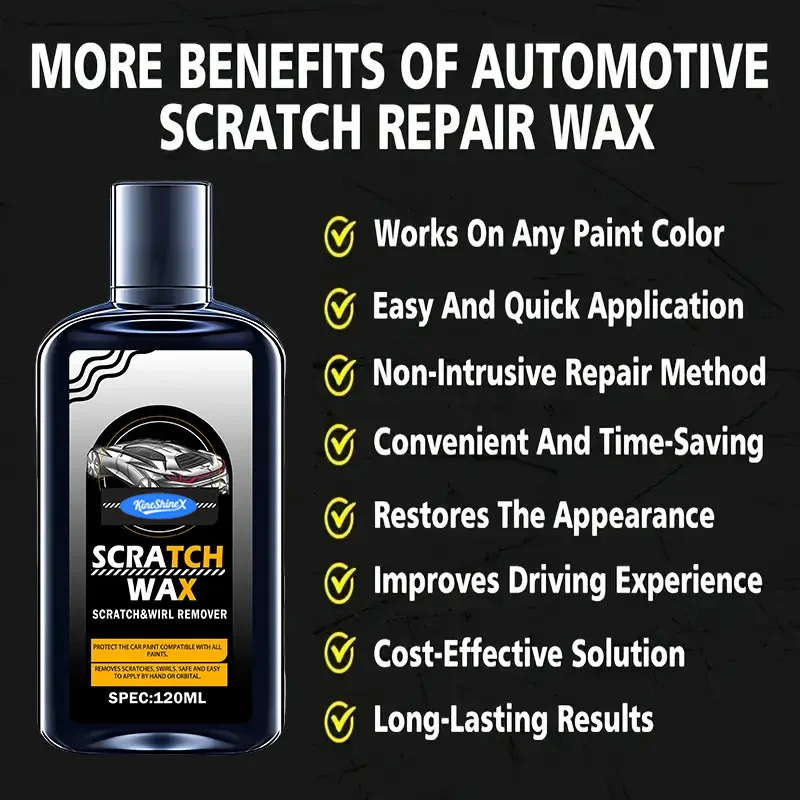 Car Scratch Repair Wax Kit - Scratch & Swirl Remover (120ml) 9 car scratch repair wax spu952990984715 desc 9