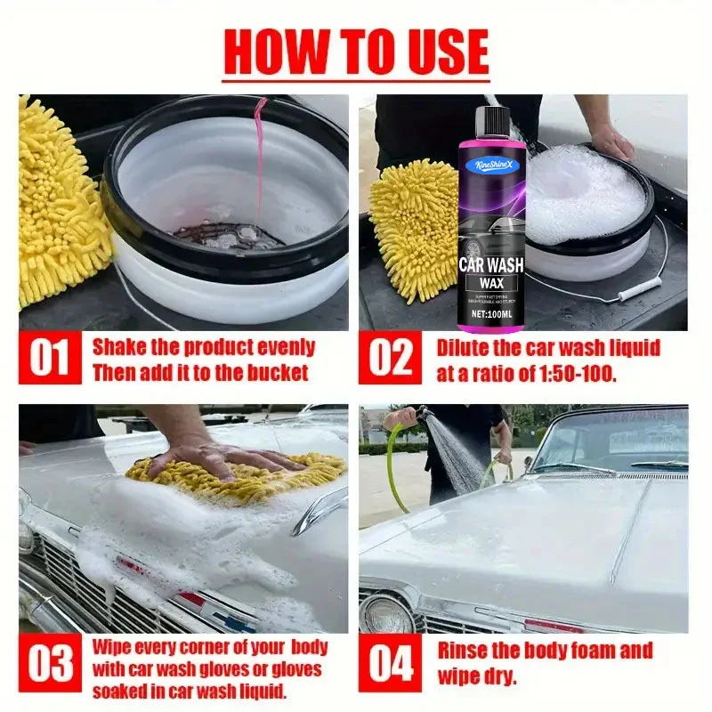 100X Concentrated Car Wash Soap with Wax & High Foam 3 car wash soap concentrate spu956390284465 desc 4