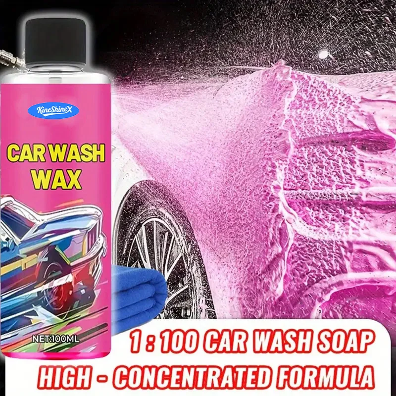 Car Wash Wax Soap - High Foam Concentrated Formula 100ml with Towel 3 car wash wax soap spu978029384087 desc 3