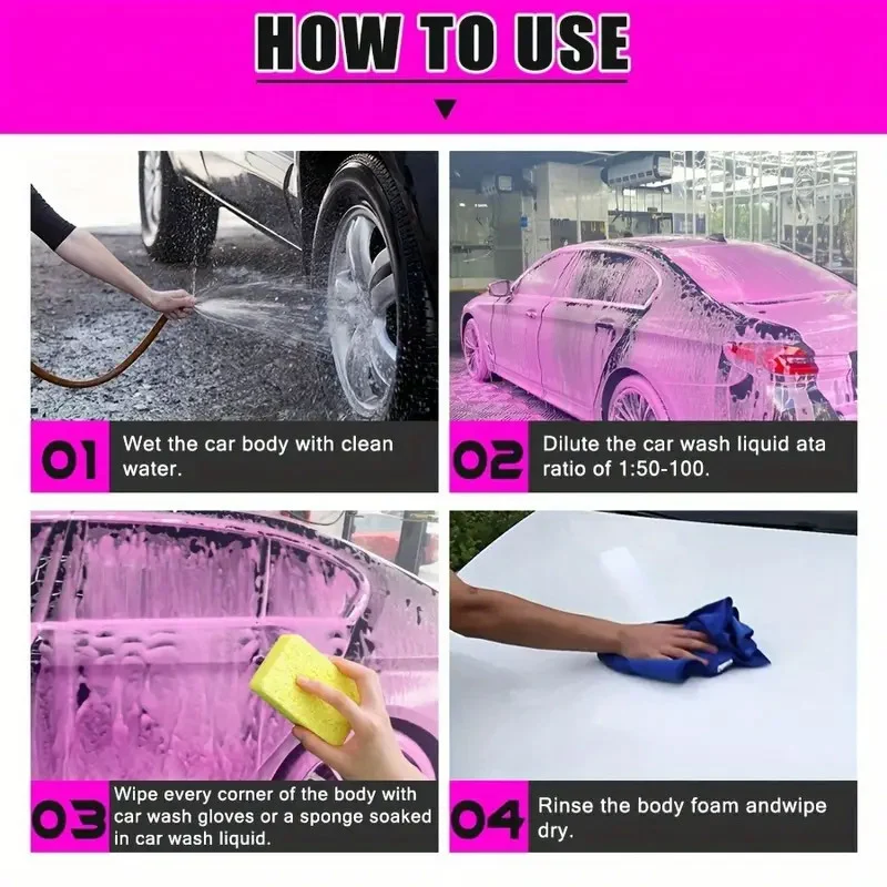Car Wash Wax Soap - High Foam Concentrated Formula 100ml with Towel 5 car wash wax soap spu978029384087 desc 5