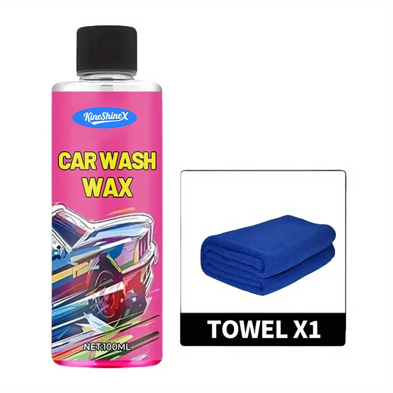 Car Wash Wax Soap - High Foam Concentrated Formula 100ml with Towel 8 car wash wax soap spu978029384087 desc 8