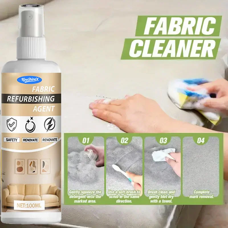 No-Rinse Fabric Cleaner Spray - Concentrated Stain Remover 2 fabric cleaner refresh spray spu994857001519 desc 2