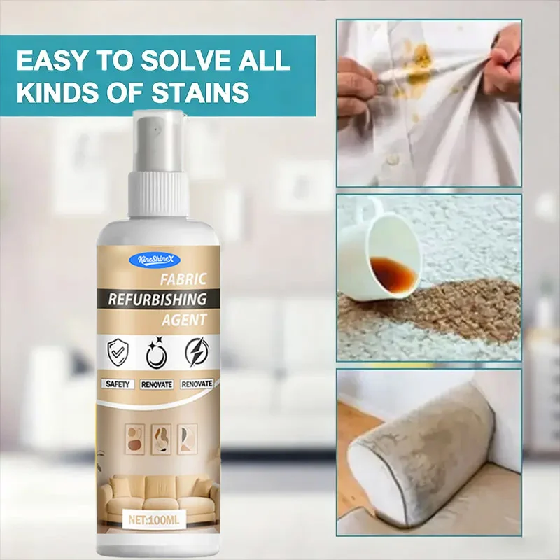 No-Rinse Fabric Cleaner Spray - Concentrated Stain Remover 8 fabric cleaner refresh spray spu994857001519 desc 8