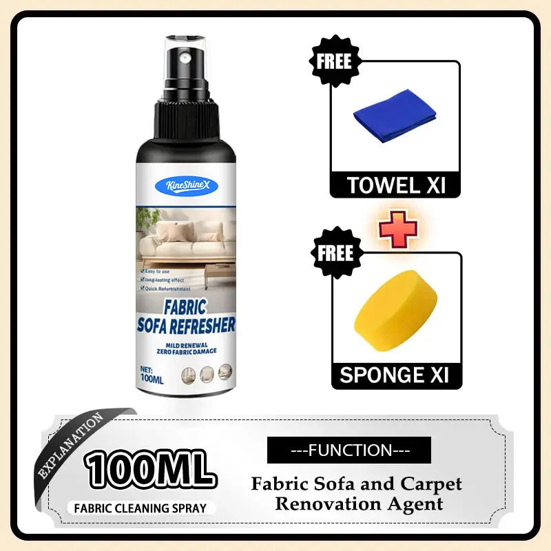 Fabric Foam Cleaner - Waterless Stain Remover for Car & Sofa 100ml 4 fabric foam cleaner spu991233995899 desc 4