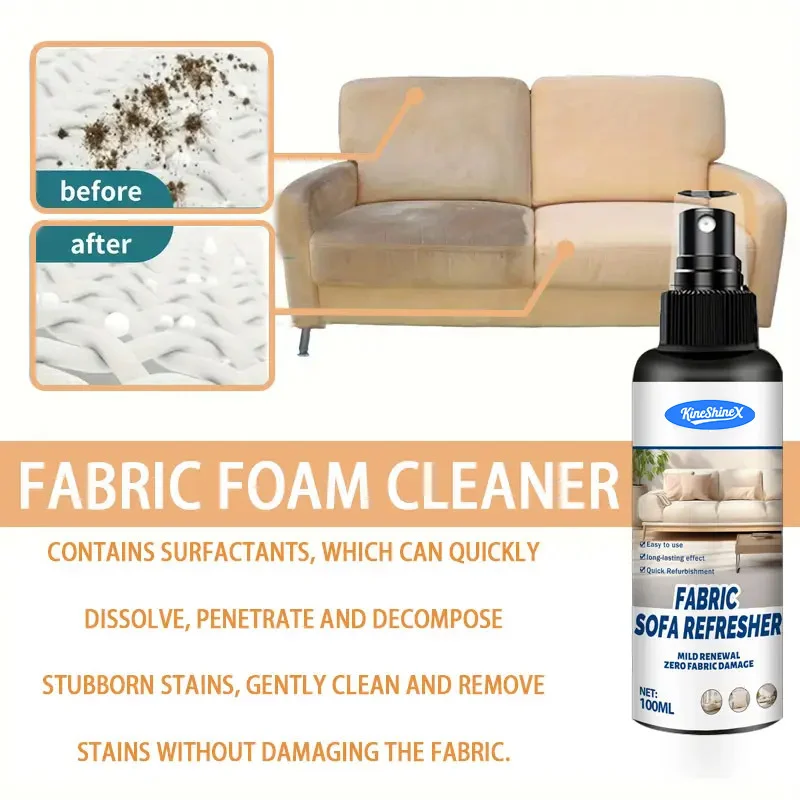 Fabric Foam Cleaner - Waterless Stain Remover for Car & Sofa 100ml 6 fabric foam cleaner spu991233995899 desc 6