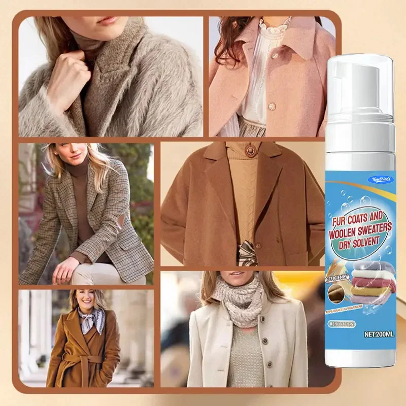 Foam Dry Cleaner for Fur and Wool - No-Rinse Stain Remover 5 foam dry cleaner stain remover spu990675569332 desc 5