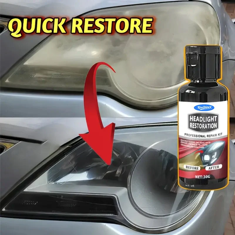 Headlight Restoration Kit for Yellowing and Oxidation - 30g with Sponge 2 headlight restoration kit spu975636967302 desc 2