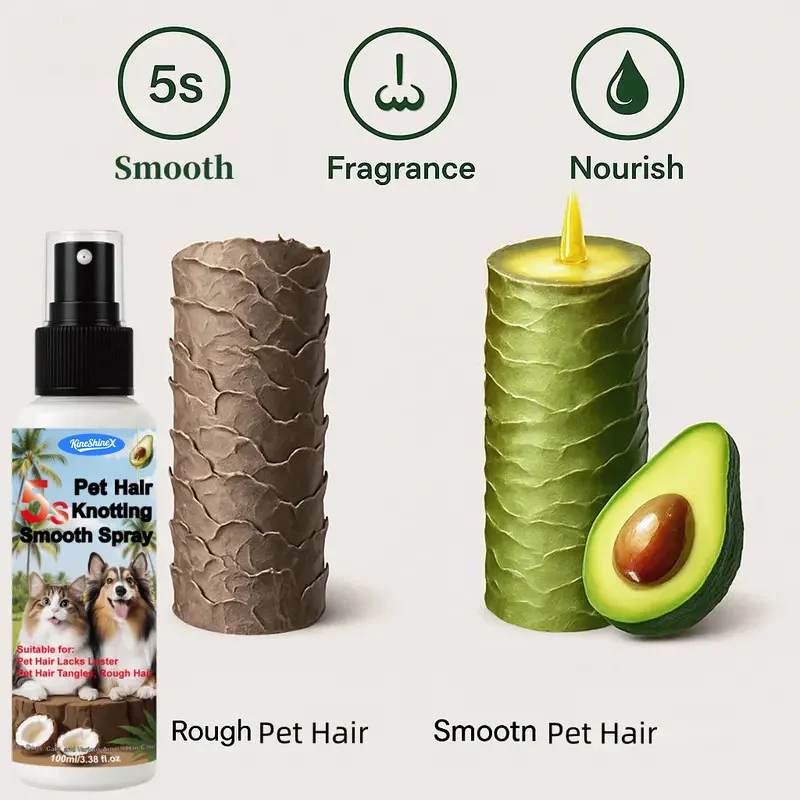 5s Smooth Pet Hair Detangling & Knotting Spray - 100ml 5 pet hair detangling spray spu993909449050 desc 5