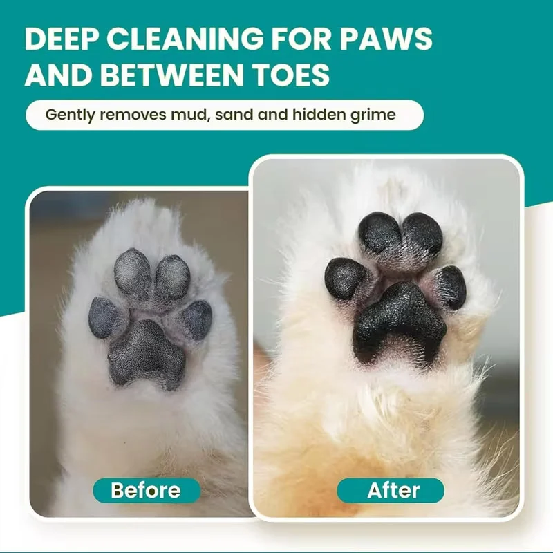 No Rinse Paw Cleaner Foam for Dogs and Cats with Silicone Massage Brush - 200ml 10 pet paw cleaner foam spu1000036907648 desc 10