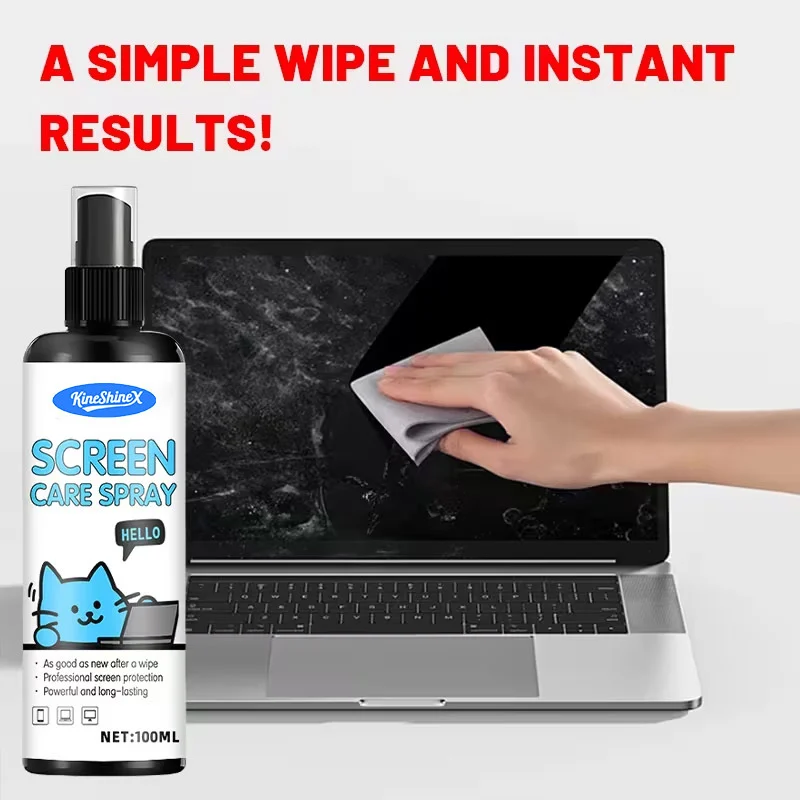 Screen Cleaning Kit & Dust-Free Cloth for Laptops, Phones, and TVs 7 screen cleaning spray cloth kit spu1006263351997 desc 7