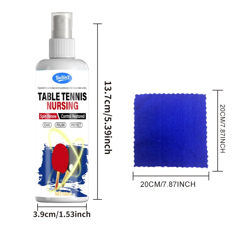Table Tennis Paddle Cleaner and Rubber Care Set with Protective Film 7 table tennis paddle cleaner sponge spu1012611019055 desc 7