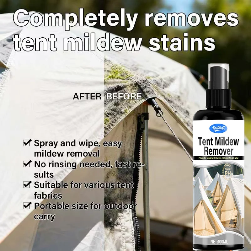 Tent Mildew Remover Spray for Camping Gear & Outdoor Fabrics - 100ml 1 tent mold mildew remover spu999028020215 desc 1
