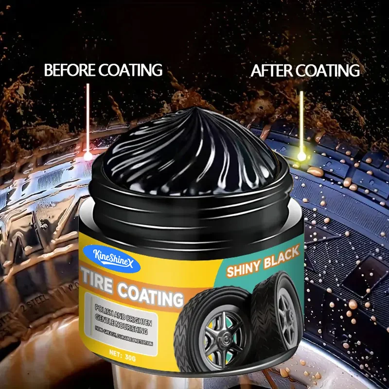 30g Tire Coating Wax - Shiny Black ABS Resin Formula for Car Polish 7 tire coating wax spu951746014616 desc 7