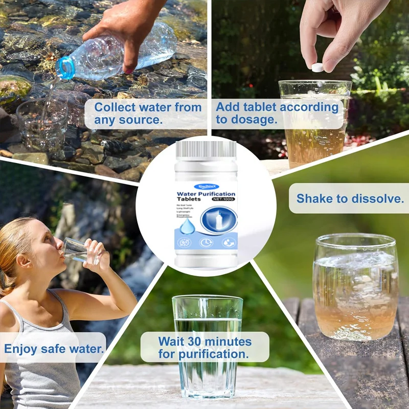 Rapid Action Water Purification Tablets - 100g for Camping & Emergency 4 water purification tablets spu1007747942011 desc 4