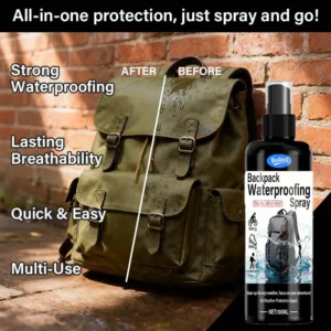 Kineshinex Waterproof Spray for Backpacks, Jackets & Shoes - 100ml All-Weather Protection