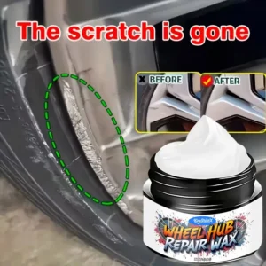 KineShinex Alloy Wheel Scratch Repair Kit - Wheel Rim Polishing Wax, Abrasion & Oxidation Protection
