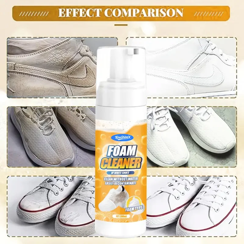 White Shoes Foam Cleaner Spray - Instant Whitening & Stain Remover 1 white shoe foam cleaner spu990899333040 desc 1