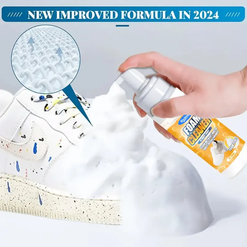 White Shoes Foam Cleaner Spray - Instant Whitening & Stain Remover 2 white shoe foam cleaner spu990899333040 desc 2