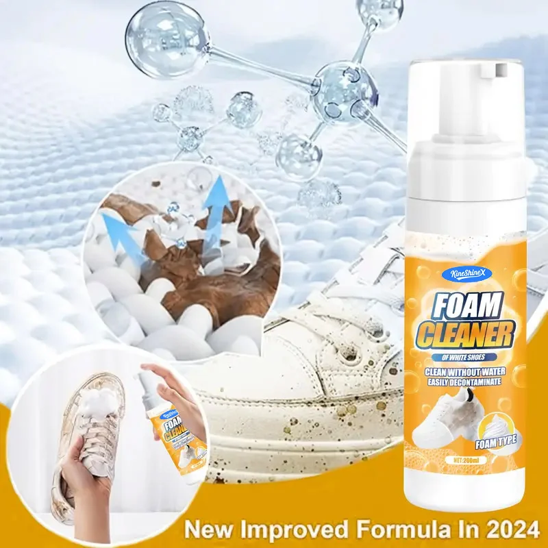 White Shoes Foam Cleaner Spray - Instant Whitening & Stain Remover 3 white shoe foam cleaner spu990899333040 desc 3