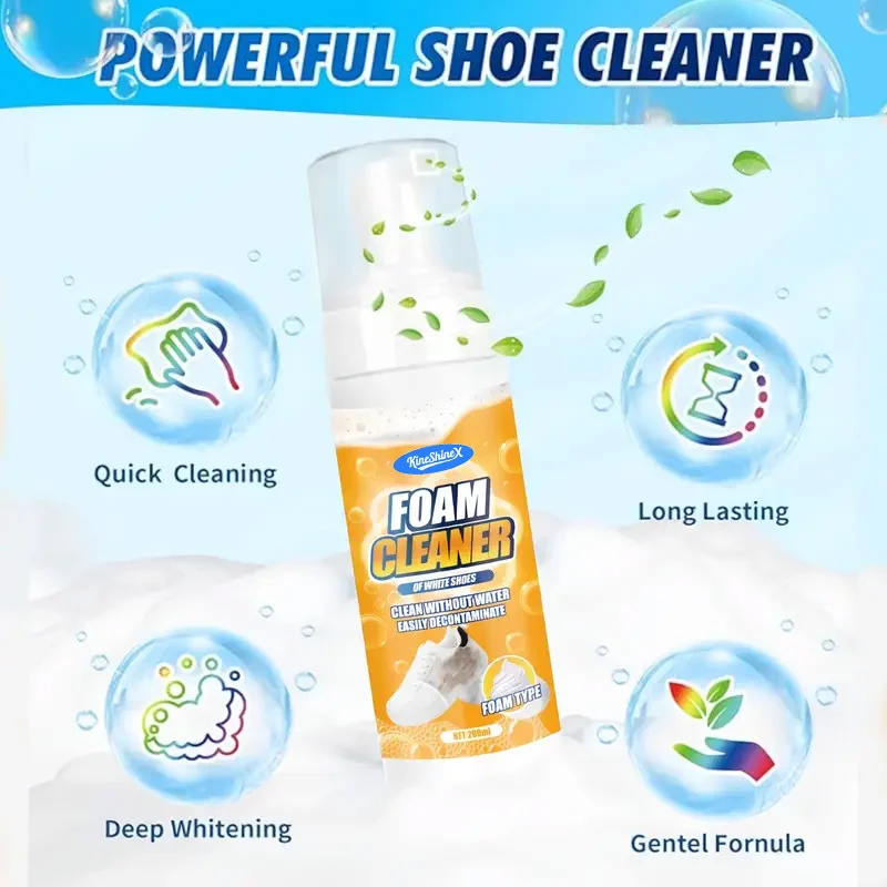 White Shoes Foam Cleaner Spray - Instant Whitening & Stain Remover 5 white shoe foam cleaner spu990899333040 desc 5