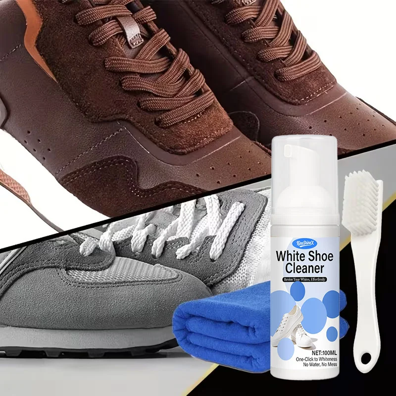 White Shoe Cleaner Foam - Stain Remover & Whitening for Sneakers 2 white sneaker cleaner foam spu1004212118137 desc 2