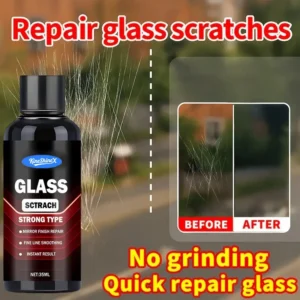 KineShineX Glass Repair Kit for Windshield Scratches, Cracks, and Mirror Finishing