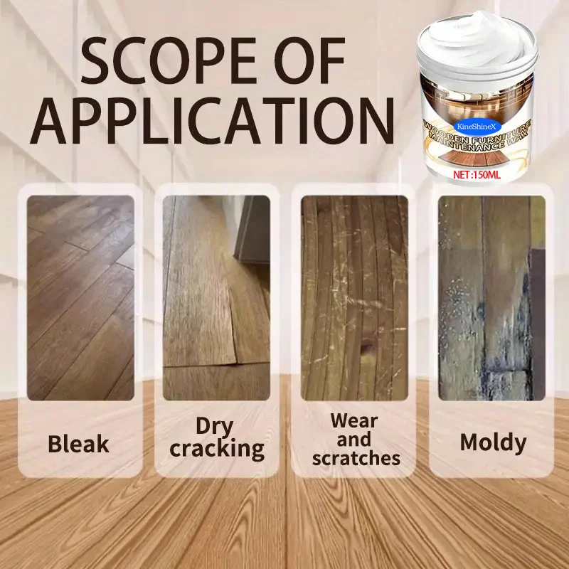 Wood Polish Wax & Protector - Natural Beeswax Furniture Care 6 wood furniture polish wax spu931050956430 desc 6