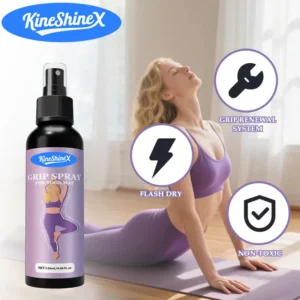 KineShineX Grip Spray for Yoga Mat - Non-Toxic Anti-Slip Enhancer with Quick-Dry Formula